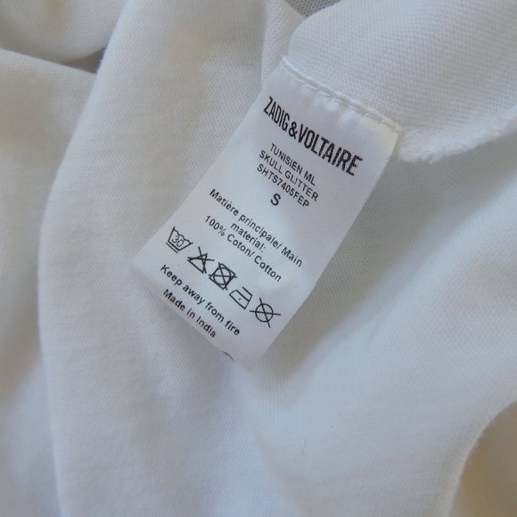 Zadig & Voltaire ‼️SALE‼️ - Metallic Skull T-Shirt - NWT - Picture 8 of 8